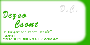 dezso csont business card